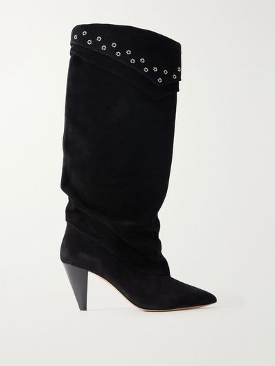 ISABEL MARANT Lezra embellished suede ankle boots