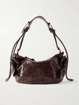 ISABEL MARANT Maia snake-effect leather shoulder bag
