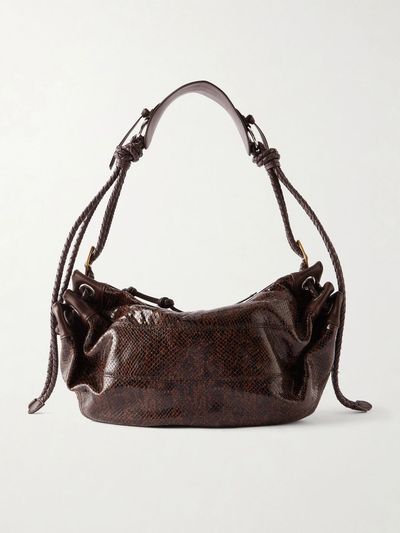 ISABEL MARANT Maia snake-effect leather shoulder bag