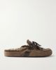 ISABEL MARANT Malvin tasseled leather-trimmed suede loafers - 1