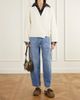 ISABEL MARANT Malvin tasseled leather-trimmed suede loafers - 2