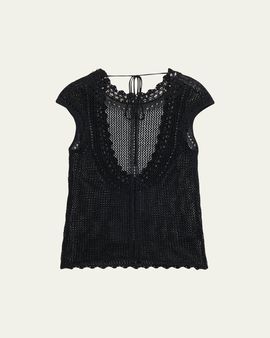 Isabel Marant Metorie Backless Crochet Knit Top
