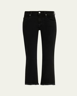 Isabel Marant Ombela Frayed Straight-Leg Ankle Jeans