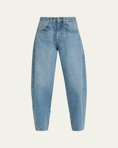 Isabel Marant Oriane Barrel-Leg Ankle Jeans