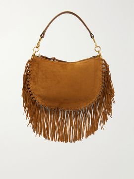 ISABEL MARANT Oskan Soft fringed suede shoulder bag