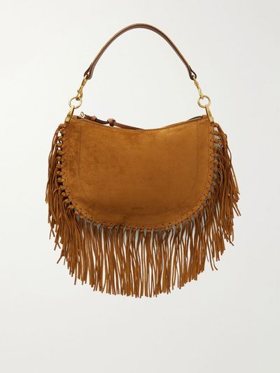 ISABEL MARANT Oskan Soft fringed suede shoulder bag