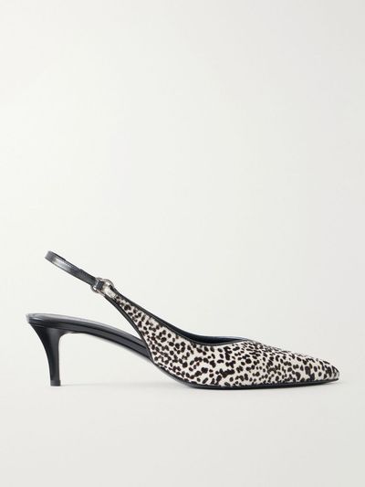 ISABEL MARANT Polyn animal-print calf hair slingback pumps