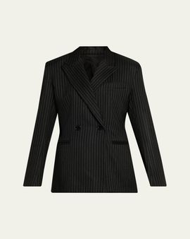 Isabel Marant Ranya Pinstripe Double-Breasted Jacket