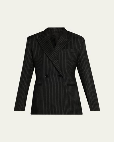 Isabel Marant Ranya Pinstripe Double-Breasted Jacket
