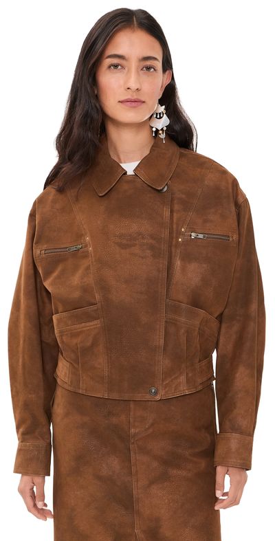 Isabel Marant Étoile Isabel Marant Étoile Belma Bomber Jacket Brown