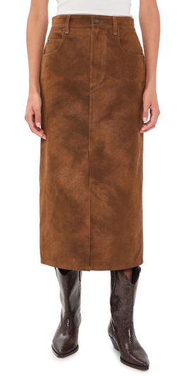 Isabel Marant Étoile Isabel Marant Étoile Bisane Faux Suede Skirt Brown