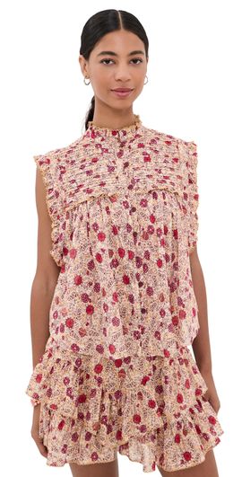 Isabel Marant Étoile Isabel Marant Étoile Dersia Top Ecru/Raspberry