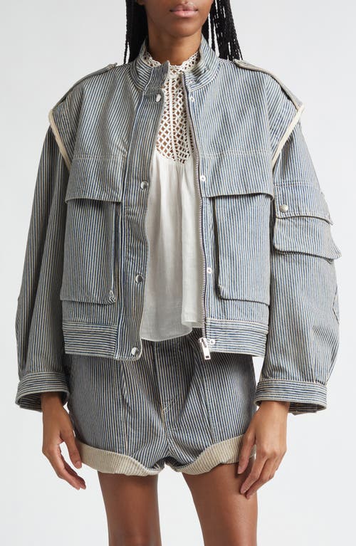 Isabel Marant Étoile Isabel Marant Étoile Edany Striped Cotton Utility Jacket