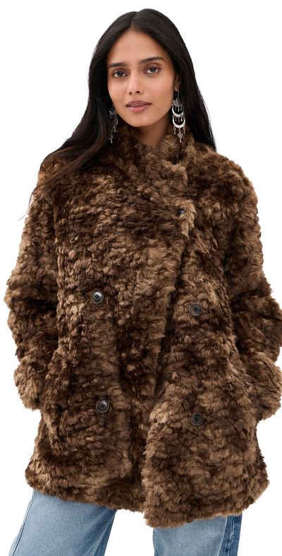 Isabel Marant Étoile Isabel Marant Étoile Faux Fur Jya Coat Brown