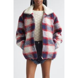 Isabel Marant Étoile Isabel Marant Étoile Gimoa Buffalo Plaid Virgin Wool Blend Coat