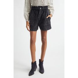 Isabel Marant Étoile Isabel Marant Étoile Kisha Embroidered Eyelet Denim Paperbag Shorts
