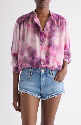 Isabel Marant Étoile Isabel Marant Étoile Mexika Tie Dye Cotton Button-Up Shirt