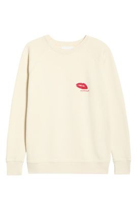 Isabel Marant Étoile Isabel Marant Étoile Millyny Lips Embroidered Fleece Sweatshirt