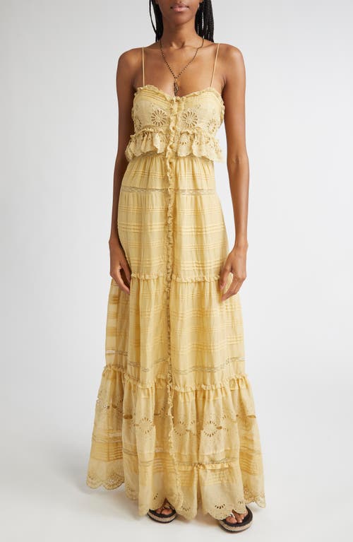Isabel Marant Étoile Isabel Marant Étoile Paule Embroidered Detail Cotton Maxi Dress