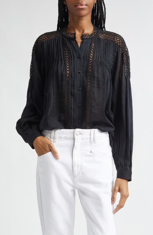 Isabel Marant Étoile Isabel Marant Étoile Polda Lace & Pintucked Long Sleeve Shirt