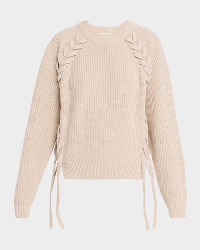 Isabel Marant Tulliam Braided Rib-Knit Wool & Cashmere Sweater