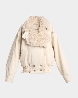 Isabel Marant Valineo Sherpa-Lined Denim Jacket