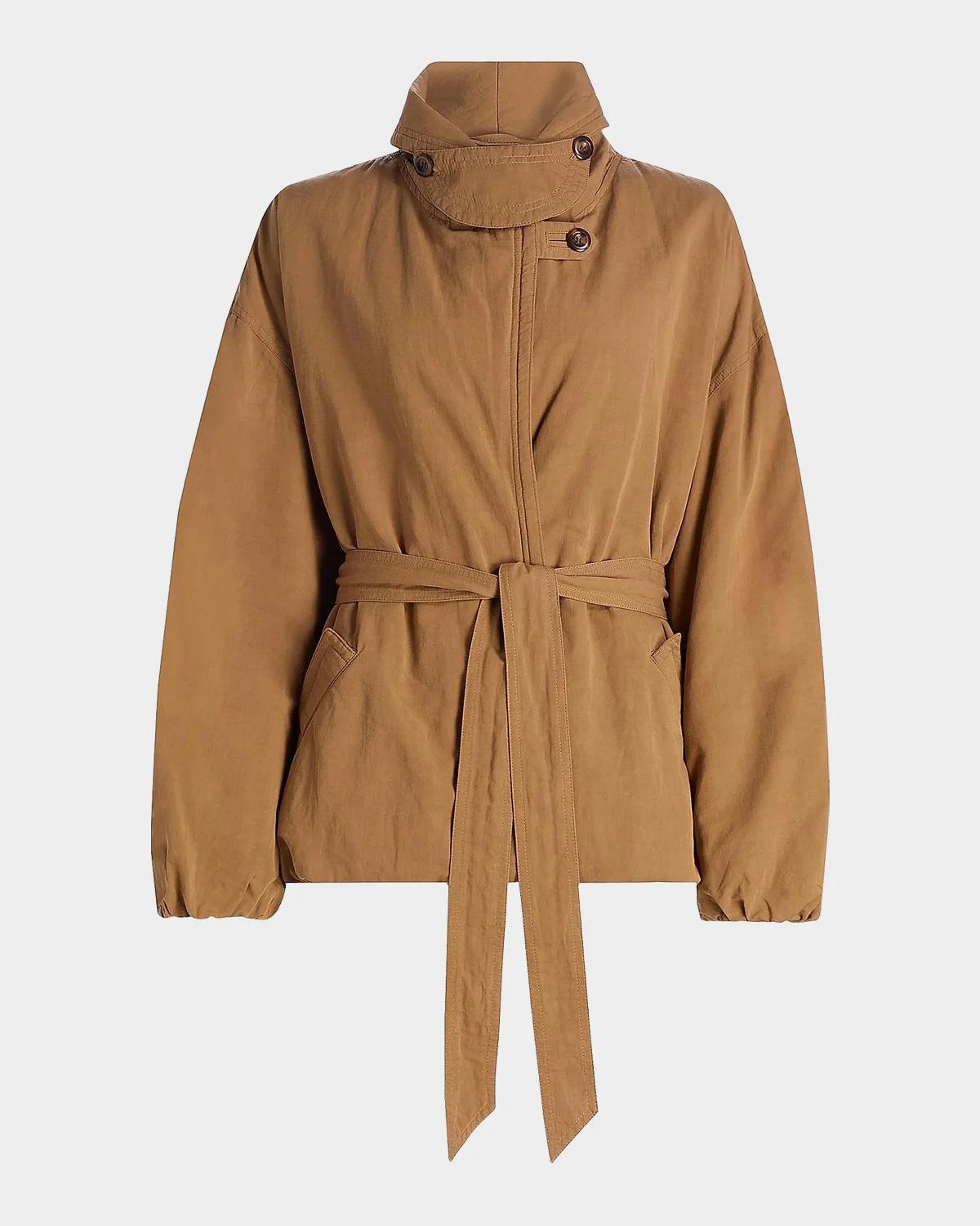 Isabel Marant Volinda Belted Gabardine Coat