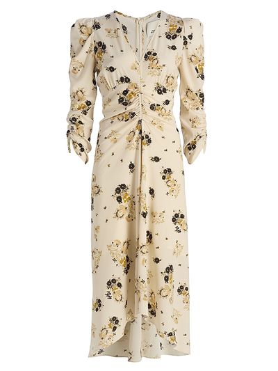 Isabel Marant Women's Albini Floral Silk Cinched Midi-Dress