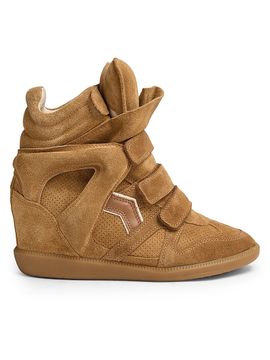 Isabel Marant Women's Bekett High-Tope Suede Wedge Sneakers