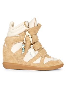 Isabel Marant Women's Bekett Suede High-Top Wedge Sneakers