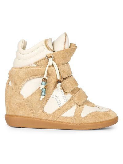 Isabel Marant Women's Bekett Suede High-Top Wedge Sneakers