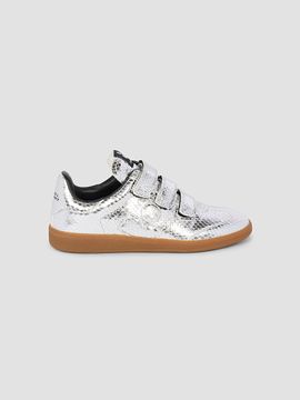 Isabel Marant Women's Beth Snake-Embossed Leather Low-Top Sneakers