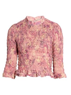 Isabel Marant Women's Carola Floral Silk Blouse