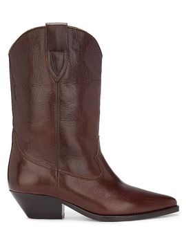 Isabel Marant Women's Duerto 40MM Leather Cowboy Boots