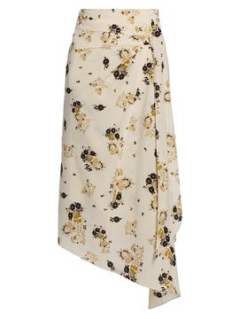 Isabel Marant Women's Faniry Floral Silk Midi-Skirt