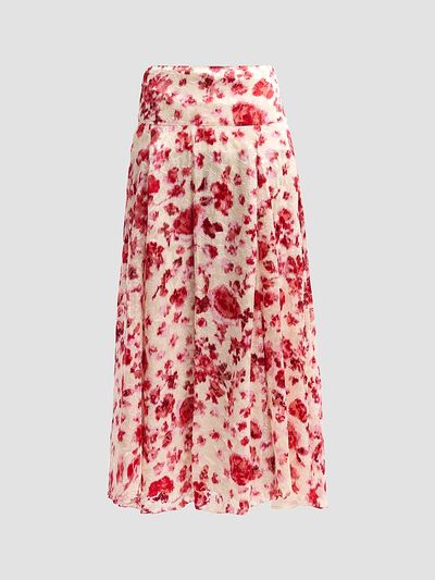 Isabel Marant Women's Hilza Silk-Blend Midi Skirt