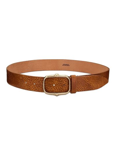 Isabel Marant Women's Holis Pebbled Leather Belt