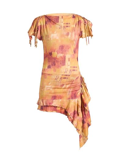 Isabel Marant Women's Janick Printed Asymmetric Minidress