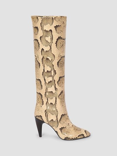 Isabel Marant Women's Jany 90MM Snakeskin-Embossed Leather Boots