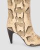 Isabel Marant Women's Jany 90MM Snakeskin-Embossed Leather Boots - 5