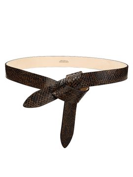 Isabel Marant Women's Lecce Reversible Snake-Embossed Leather Belt