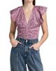 Isabel Marant Women's Lonea Floral Silk-Blend Ruched Top - 3