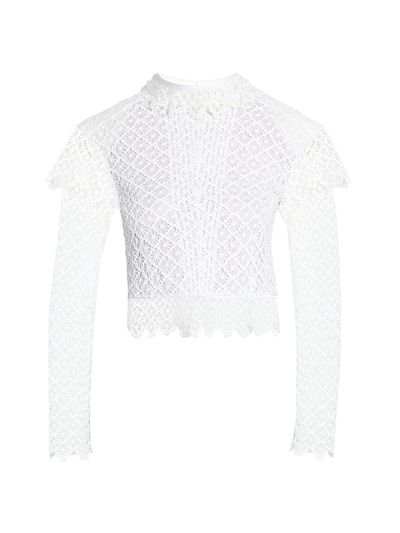 Isabel Marant Women's Ludivine Ruffle-Trim Lace Top