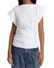 Isabel Marant Women's Maisan Draped Cotton Short-Sleeve Top - 3