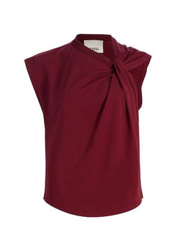Isabel Marant Women's Nayda Draped Cotton Top