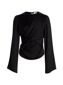 Isabel Marant Women's Neame Draped Flare Sleeve Top