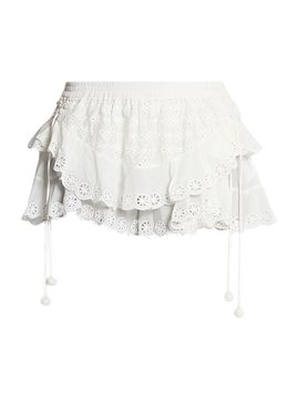 Isabel Marant Women's Neis Eyelet Cotton-Silk Shorts