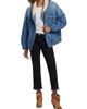 Isabel Marant Women's Pimia Sherpa-Collar Denim Jacket - 2