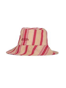 Isabel Marant Women's Shaelyn Herringbone Cotton Bucket Hat