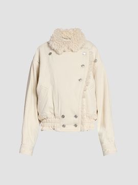 Isabel Marant Women's Valineo Sherpa-Lined Denim Jacket